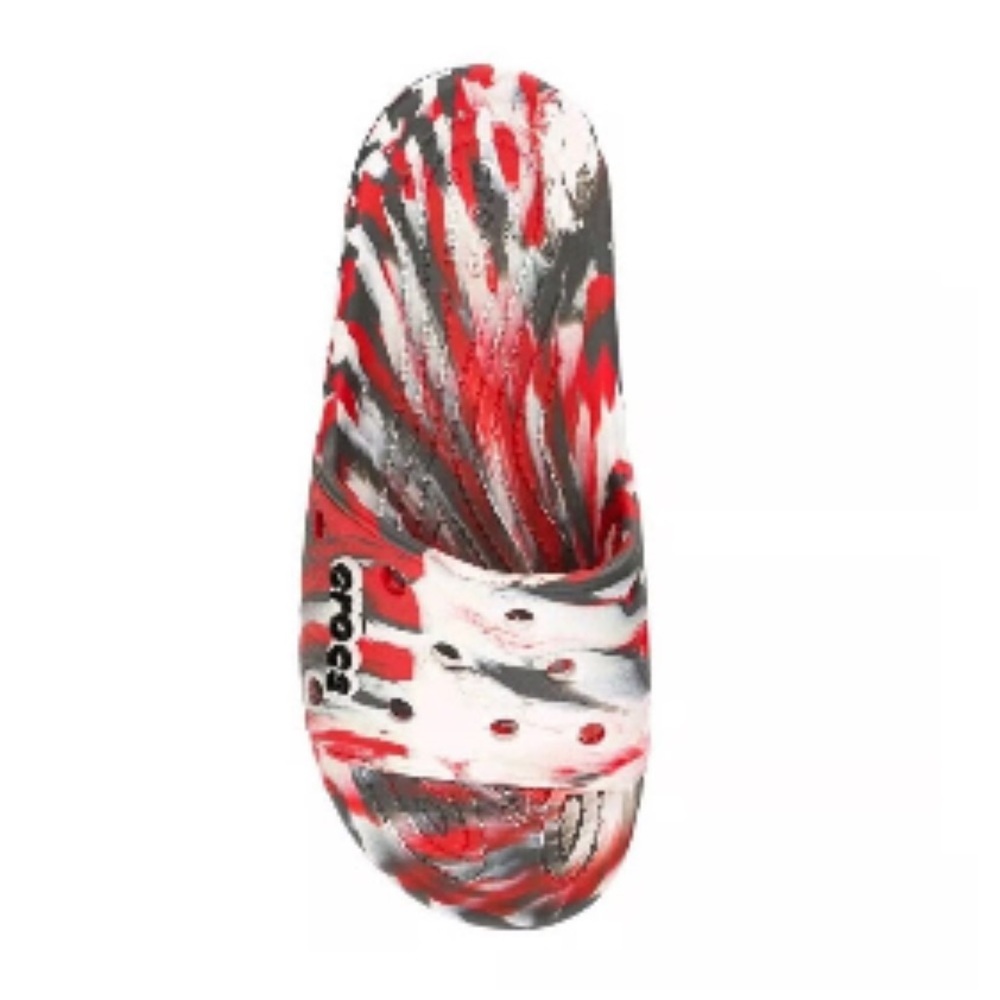 Crocs Red Marbled Slides M8 W10 - image 2